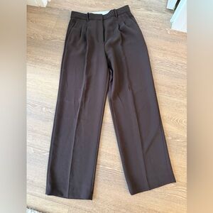 Wilfred Chocolate Brown Wide Leg Pants